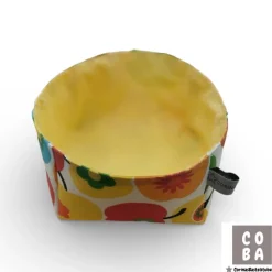 Stoffkörbchen Apfel Retro Design – Osternest aus Baumwolle, verstärkt, Deko & Aufbewahrung