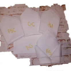 Stoffservietten Baumwolle 50 x 50 cm mit Initialen