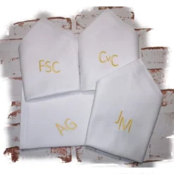 Stoffservietten Baumwolle 50 x 50 cm mit Initialen