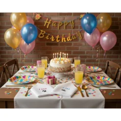 Stoffservietten Geburtstag Taufe mit Namen und Tiermotiv