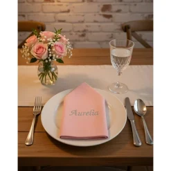 Stoffservietten mit Namen für Geburtstag und Hochzeit