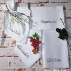 Stoffservietten personalisiert Hochzeit Geburtstag