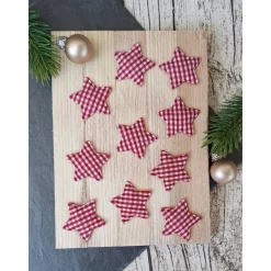 Stoffsterne zum dekorieren ~ Sterne Weihnachten ~ karierte Weihnachtssterne ~ Baumschmuck ~ Streudeko