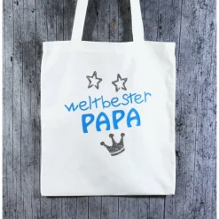 Stofftasche **PAPA3** von ZWEIFARBIG Einkaufsbeutel Baumwolltasche Stoffbeutel Geburtstag Geschenk Vatertag