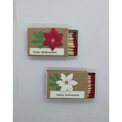 Streichholzschachtel Mini (normale Größe), mit Motiv Weihnachtsstern"