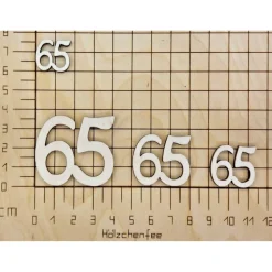 Streudeko 65 Geburtstag Tischstreu Deko Holz Jubiläum zum basteln dekorieren u. verzieren DIY