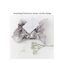 Streudeko Flitter Herzen cremefarben