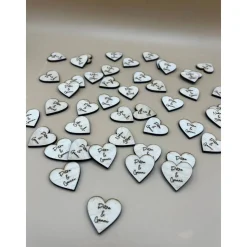 Streudeko zur Hochzeit /Dekoration Tisch / Herzen mit Namen/ Platzkarten/Holz Herz Personalisiert Hochzeit  Tischdeko Ge