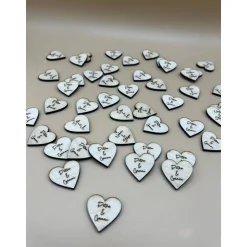 Streudeko zur Hochzeit /Dekoration Tisch / Herzen mit Namen/ Platzkarten/Holz Herz Personalisiert Hochzeit  Tischdeko Ge