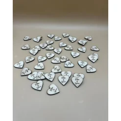 Streudeko zur Hochzeit /Dekoration Tisch / Herzen mit Namen/ Platzkarten/Holz Herz Personalisiert Hochzeit  Tischdeko Ge