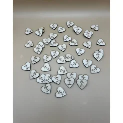 Streudeko zur Hochzeit /Dekoration Tisch / Herzen mit Namen/ Platzkarten/Holz Herz Personalisiert Hochzeit  Tischdeko Ge