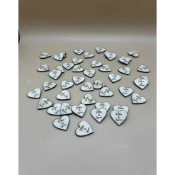 Streudeko zur Hochzeit /Dekoration Tisch / Herzen mit Namen/ Platzkarten/Holz Herz Personalisiert Hochzeit  Tischdeko Ge