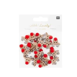 Streuteile Rentier glitter silber