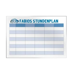 Stundenplan aus Acryl personalisiert Design Little Car