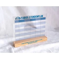 Stundenplan aus Acryl personalisiert Design Little Car