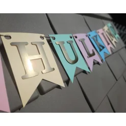 Super schöne Girlande zum Schulanfang auf Wunsch personalisiert mit Wunschnamen Schulkind Girlande in Pastellfarben