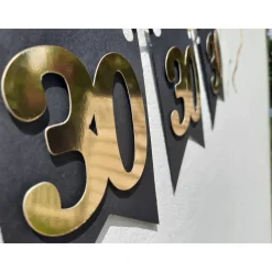 Super schöne Girlande zum 30. Geburtstag in Gold und Schwarz! Wimpelkette Dekoration Papierdeko