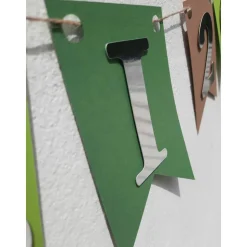 Super schöne Girlande zum Abitur, ABI 2026 in Grün und Beige mit silberner Schrift #Abi #Abitur #Abschluss