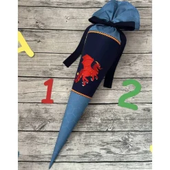 supercoole Schultüte Zuckertüte Blau Drache