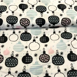 Swafing - Baumwolle Christbaumkugeln hell - Weihnachten - 50cm