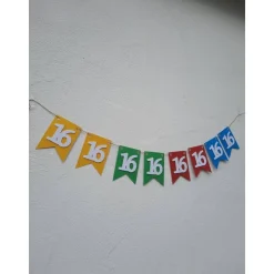 Sweet Sixteen! Endlich 16! Super schöne Girlande zum 16. Geburtstag.
