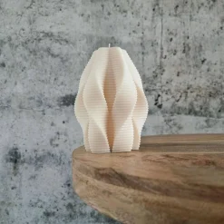 Swirl Candle I Geometrische Kerze I Groß 14 cm XL I Dekorative Kerze I Sojawachs I Home Decor I Trend I Hingucker I Hand