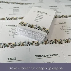 Tabu als Weihnachtsedition | Karten mit 72 Begriffen auf 2 DIN A4 Bögen