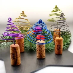 Tannenbaum Aludraht Weinkorken Sektkorken Upcycling