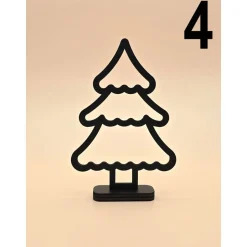 Tannenbaum aus Holz Line Art minimalistisches Design moderner abstrakter Weihnachtsbaum Weihnachtsdeko Weihnachten Deko