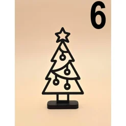 Tannenbaum aus Holz Line Art minimalistisches Design moderner abstrakter Weihnachtsbaum Weihnachtsdeko Weihnachten Deko