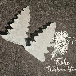 Tannenbaum Epoxidharz Silber Glitzer