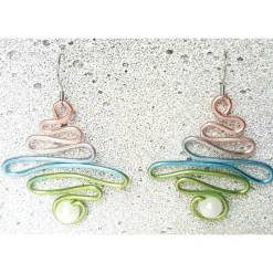 Tannenbaum Ohrringe mit Farbverlauf