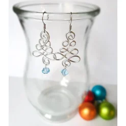 Tannenbaum Ohrringe mit funkelnden Kristallen