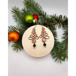 Tannenbaum Ohrringe mit funkelnden Kristallen