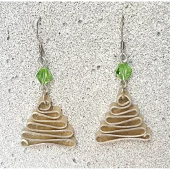 Tannenbaum Ohrringe mit funkelnden Kristallen