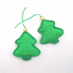 Tannenbaumanhänger, Christbaumschmuck, gehäkelt 100 % Baumwolle / als Dekoration zu Weihnachten, Türschmuck, Adventschmu