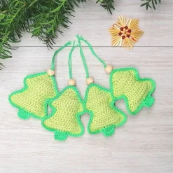 Tannenbaumanhänger, Christbaumschmuck, gehäkelt 100 % Baumwolle / als Dekoration zu Weihnachten, Türschmuck, Adventschmu