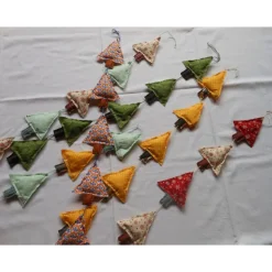 Tannenbaumgirlande – Weihnachtsdeko für Tür, Fenster & Wand, 5 Bäume, ca 85-90cm