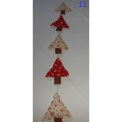 Tannenbaumgirlande – Weihnachtsdeko für Fenster, Tür & Wand aus Baumwolle, 5 Bäume, 85-90cm