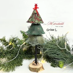 Tannenbäumchen Stoffbaum tannengrün – Handgemachte Deko in 3 Größen