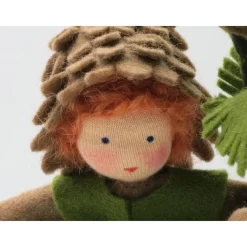 Tannenzapfen Kind - Blumenkind - Jahreszeitentisch - Waldorf Art - Tannenbaum -Herbst Dekoration - Art.Nr. HE11