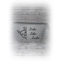 Tasche für Make-up, Kosmetiktasche, Mäppchen u.v.m. mit süßem Alpaka