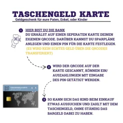 Taschengeld Karte | QrCode Geldgeschenk | Personalisiertes Geschenk für Kinder | Elefant
