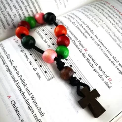 Taschenrosenkranz, Fingerrosenkranz,katholischer Rosenkranz, bunt