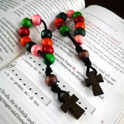 Taschenrosenkranz, Fingerrosenkranz,katholischer Rosenkranz, bunt