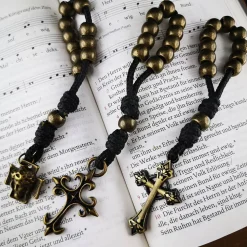 Taschenrosenkranz, Fingerrosenkranz,katholischer Rosenkranz, Metall