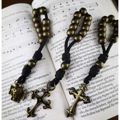 Taschenrosenkranz, Fingerrosenkranz,katholischer Rosenkranz, Metall