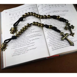 Taschenrosenkranz, Fingerrosenkranz,katholischer Rosenkranz, Metall