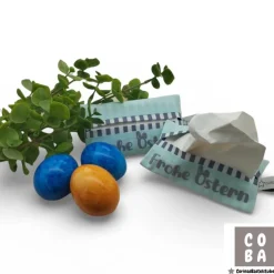 Taschentuchtasche Ostern – Tatüta „Frohe Ostern“ | Handgemacht & personalisierbar | Ostergeschenk klein