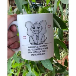 Tasse Babyelefant mit Herz